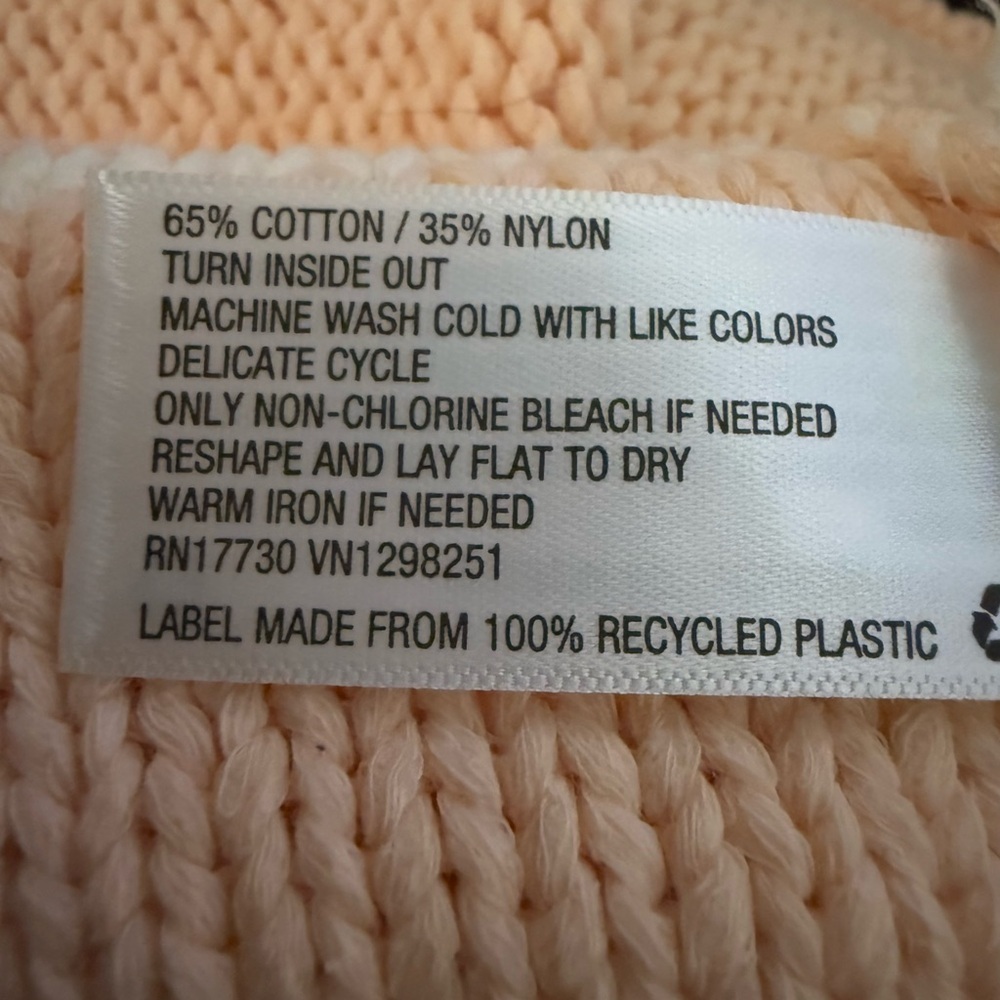 Universal Thread Striped Sweater Vest Sleeveless Knit Tank Top Peach L - Picture 5 of 6